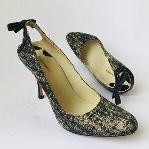 Max Studio Black/White Stiletto Heels – Size 6.5